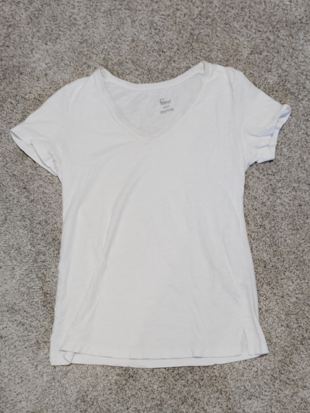 Felina White V-Neck Short Sleeve Tee